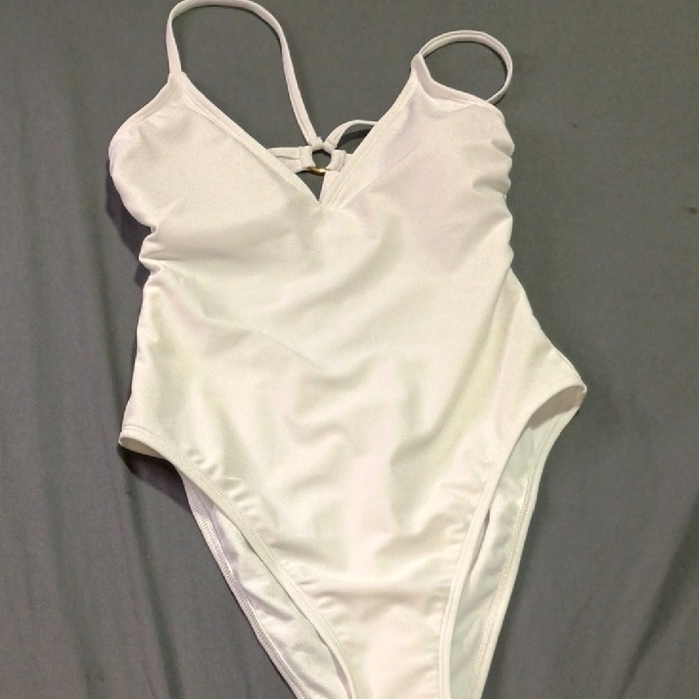 Shade & Shore White One Piece Bathing Suit